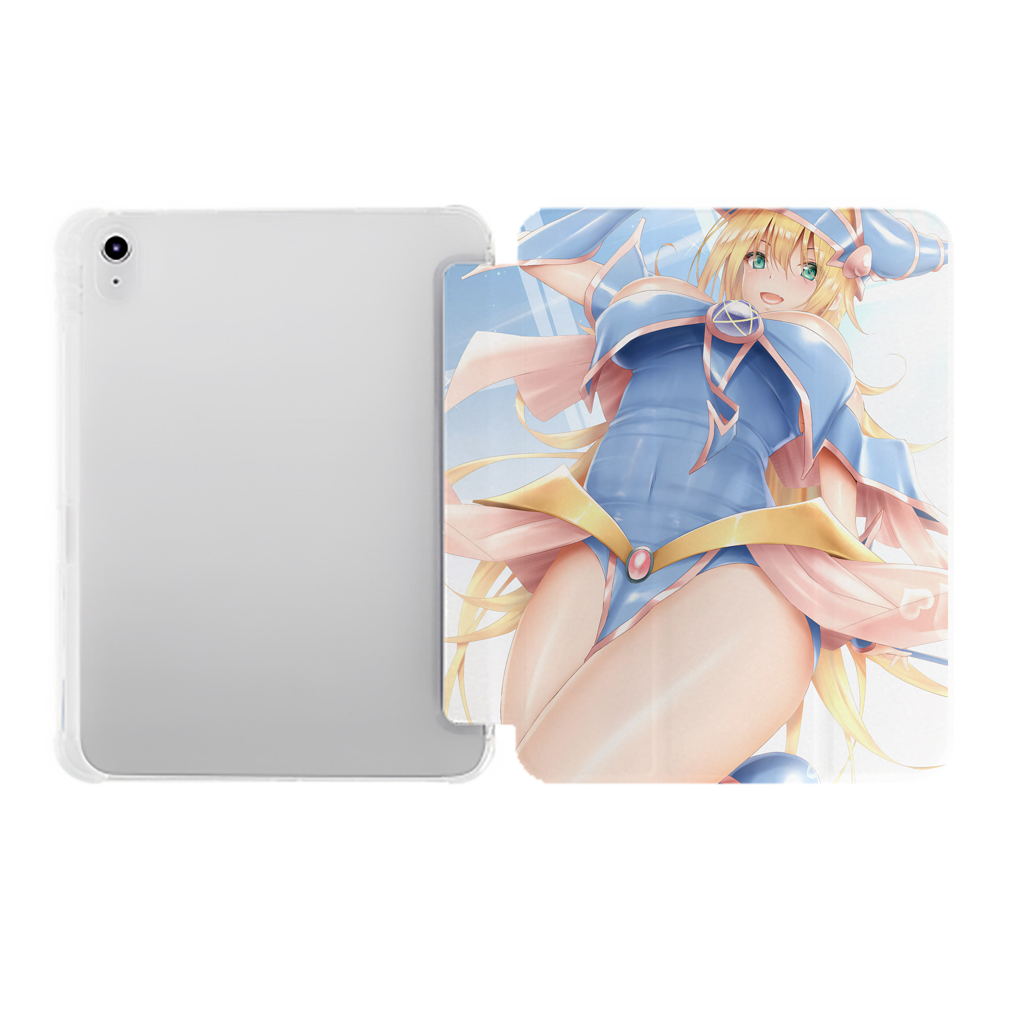（画像用） 遊☆戯☆王 Yu-Gi-Oh! IPad ケース ペン収納付き 三つ折りスタンド PUレザー×シリコン 対応機種9.5/10.5/10.9インチ